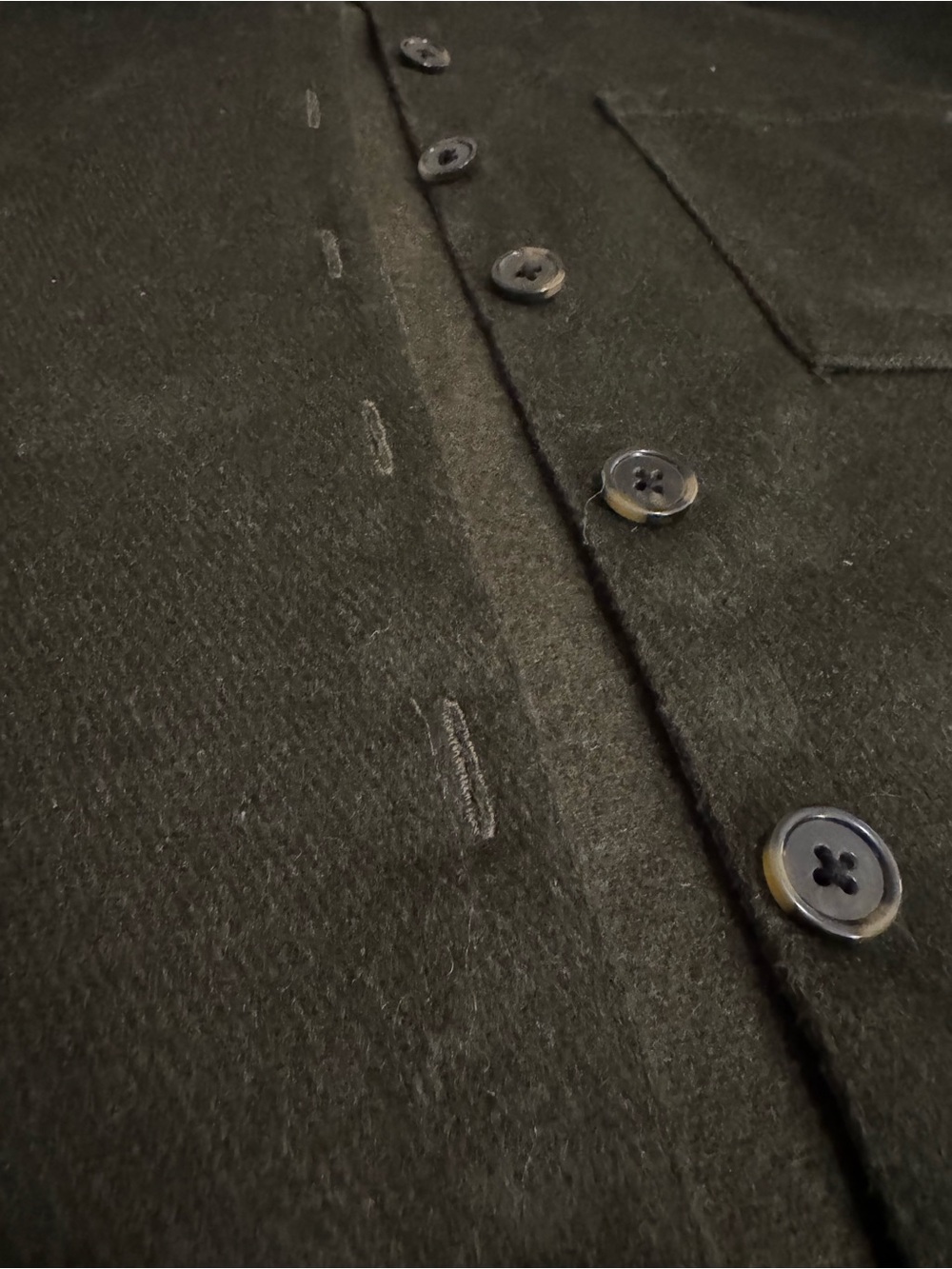 Dark Olive Button-Up Shacket - Picture 2 of 4